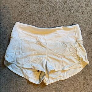 Lululemon Athletica White Athletic Shorts Lightweight Moisture-Wicking
